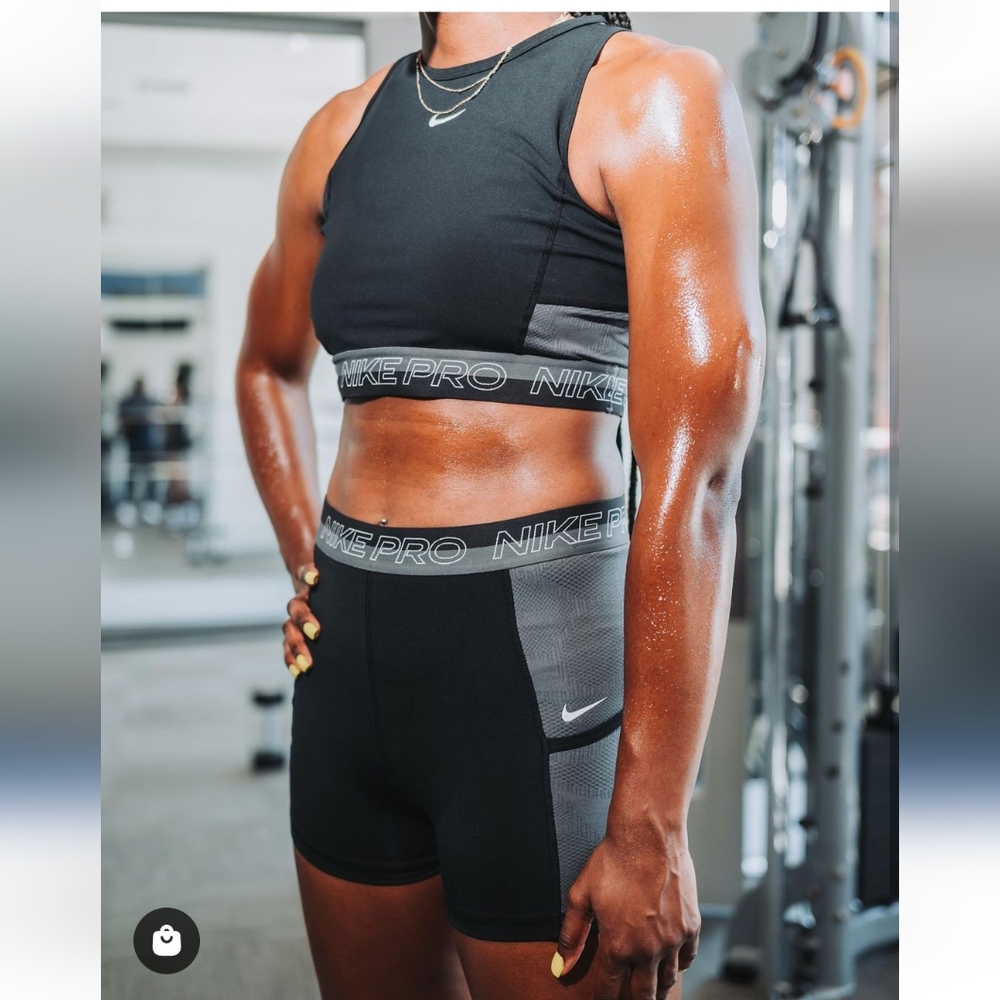 Nike Pro Dri-Fit Training Shorts NWT Black & Grey Ladies XXL